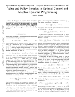 Value and Policy Iteration in Optimal Control and Adaptive Dynamic