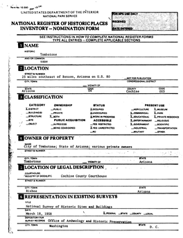 National Register of Historic Places Inventory - Nomination Form