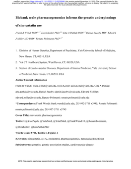 Biobank Scale Pharmacogenomics Informs the Genetic Underpinnings