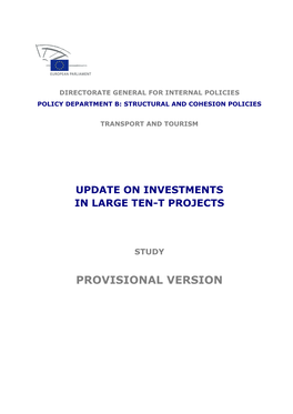 PROVISIONAL VERSION This Document Was Commissioned by the European Parliament's Committee on Transport and Tourism