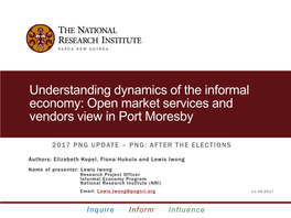 Open Market Services and Vendors View in Port Moresby