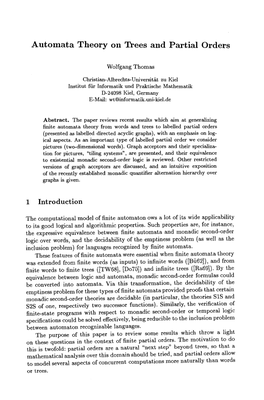 Automata Theory on Trees and Partial Orders