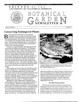 NEWSLETTER A. Conserving Endangered Plants