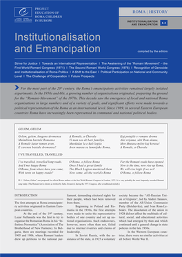 Institutionalisation and Emancipation Compiled by the Editors