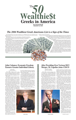 Greeks in America the National Herald FEBRUARY 25, 2006