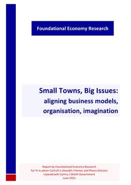 Small Towns, Big Issues: Aligning Business Models, Organisation, Imagination