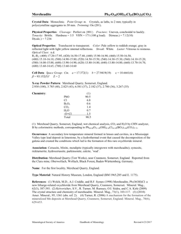 Mereheadite Pb47o24(OH)13Cl25(BO3)2(CO3)