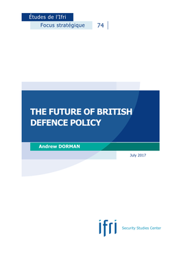 The Future of British Defence Policy
