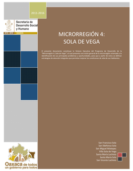 Microrregión 4: Sola De Vega