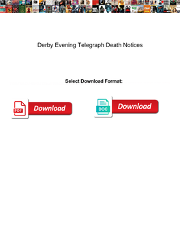 Derby Evening Telegraph Death Notices