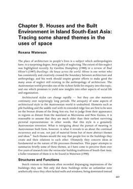 Houses and the Built Environment in Island South-East Asia: Tracing Some Shared Themes in the Uses of Space