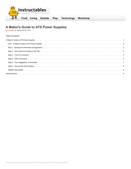 A Maker's Guide to ATX Power Supplies by Lynxsys on November 29, 2012