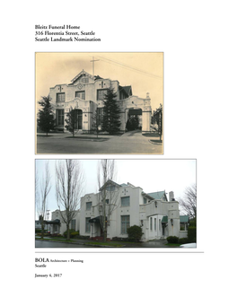 Bleitz Funeral Home 316 Florentia Street, Seattle Seattle Landmark Nomination