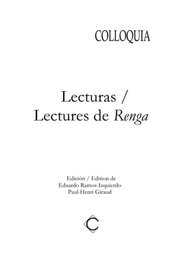 Lecturas / Lectures De Renga