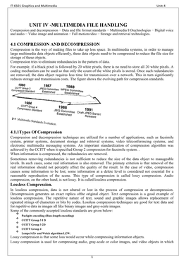 Unit Iv -Multimedia File Handling