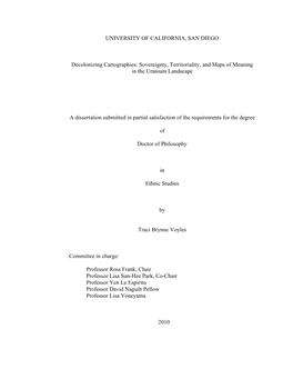 Decolonizing Cartographies: Sovereignty, Territoriality, and Maps of Meaning in the Uranium Landscape