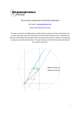 The Curvature of Light Due to Relativistic Aberration