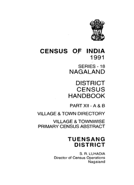 District Census Handbook, Tuensang, Part