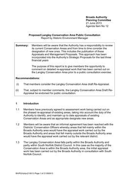 Proposed Langley Conservation Area for Consultation