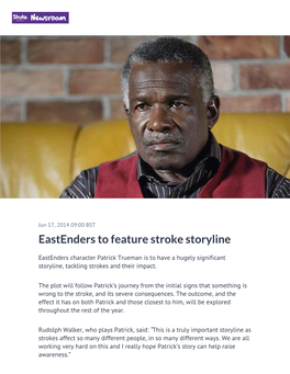 Eastenders to Feature Stroke Storyline