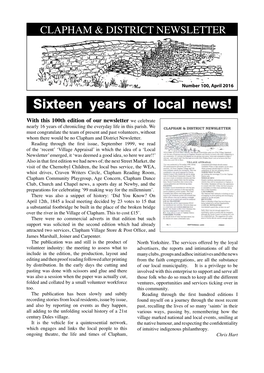 Sixteen Years of Local News!