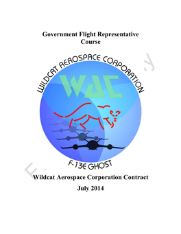 Government Flight Representative Course Wildcat Aerospace