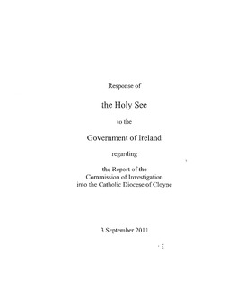 Response of the Holy