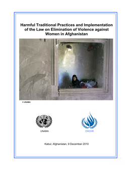 Harmful Traditional Practices and Implementation of the Law on Elimination of Violence Against Women in Afghanistan