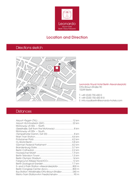 Directions Sketch Distances Location and Direction