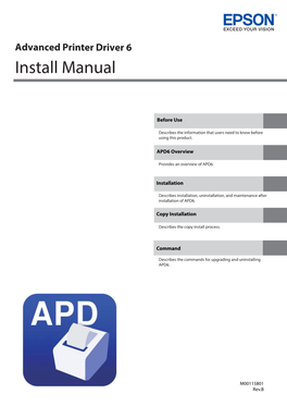 Advanced Printer Driver 6 Install Manual