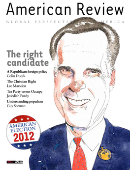 No.7 2012 American Review Global Perspectives on AMERICA / Feb-APR 2012 / ISSUE 7