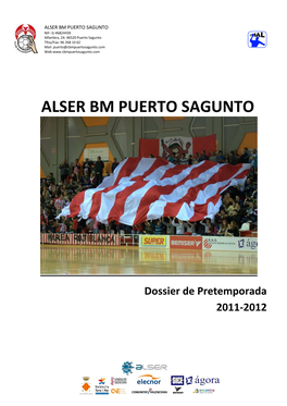 Dossier De Pretemporada Alser BM Puerto Sagunto