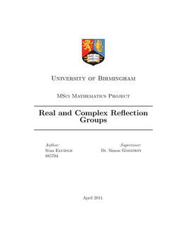 Real and Complex Reflection Groups