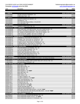 FTI 2008 Audio and DVD Customer Price List