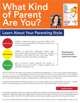 Learn About Your Parenting Style