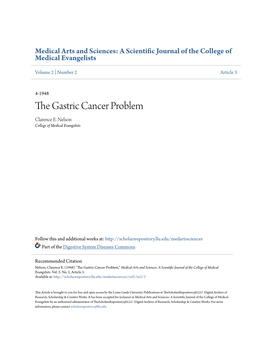 The Gastric Cancer Problem*