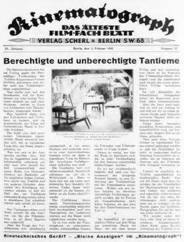 Der Kinematograph (February 1931)