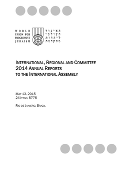 2014 Annual Reports to the International Assembly