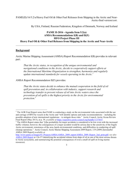 PAME(II)/16/5.2/A/Heavy Fuel Oil & Other Fuel Releases from Shipping in the Arctic and Near- Arctic-Final Version/Corr. by U