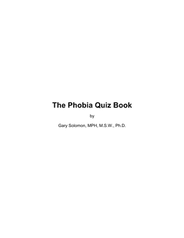 Phobia Quiz Book