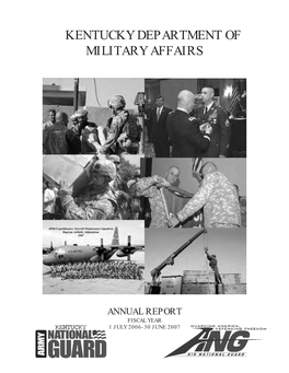 2007 Department of Military Affairs Annual Report
