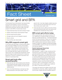 Smart Grid Fact Sheet
