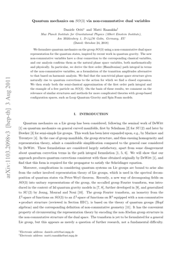 Quantum Mechanics on SO (3) Via Non-Commutative Dual Variables