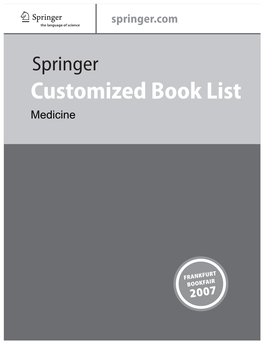 Customized Book List Medicine