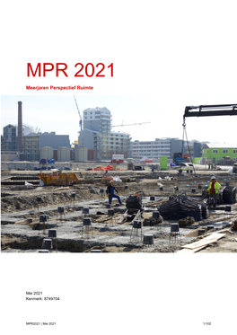 MPR 2021 Meerjaren Perspectief Ruimte