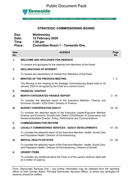 (Public Pack)Agenda Document for Strategic Commissioning Board, 12