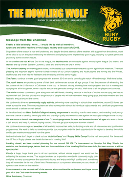 The Howling Wolf Rugby Club Newsletter