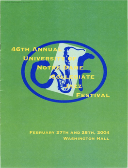 Notre Dame Collegiate Jazz Festival Program, 2004