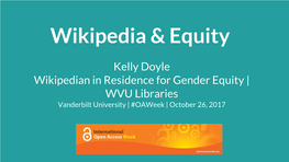 Wikipedia & Equity