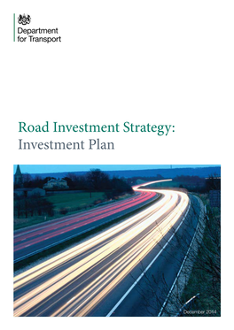 Road Investment Strategy: Investment Plan